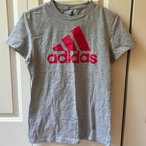 Women’s Adidas Tee Shirt Gray and Pink